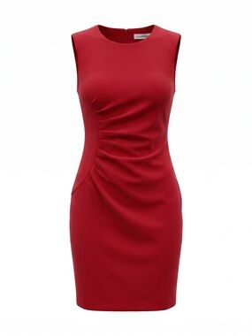 Calvin Klein Crimson Sleeveless Sheath Dress